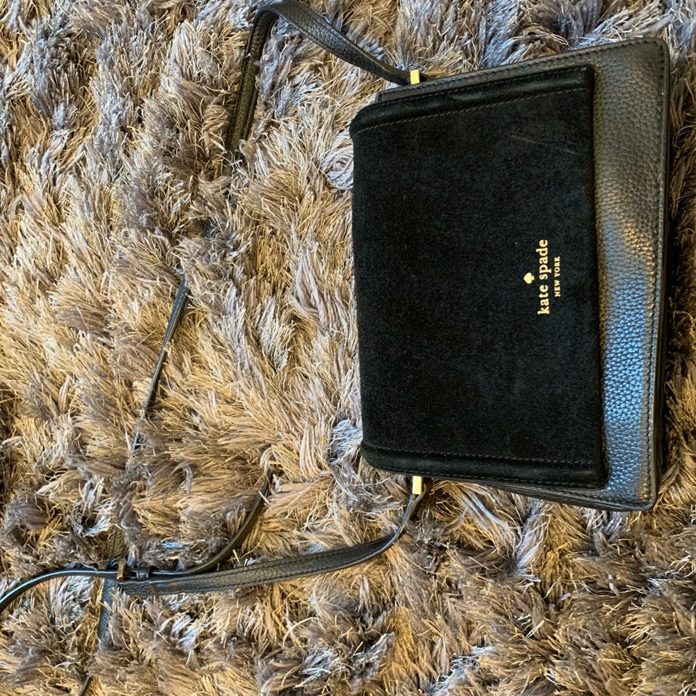 Kate spade suede flap crossbody